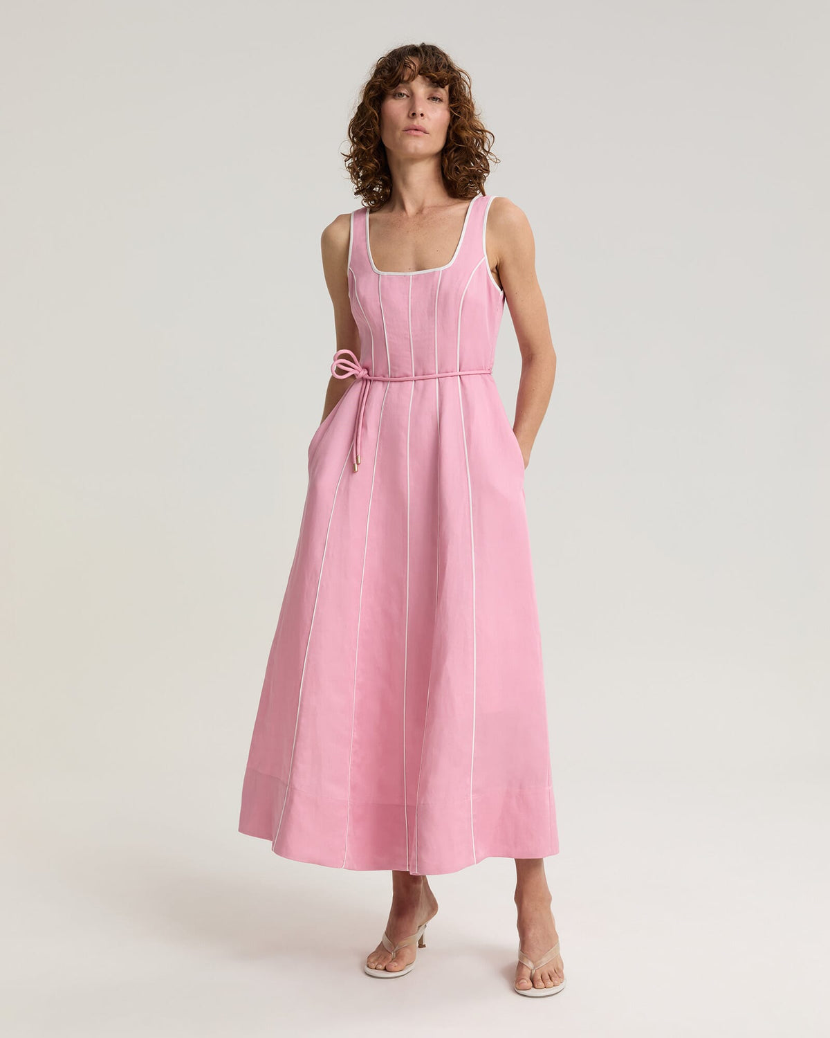 Vallerina Piping Midi Dress