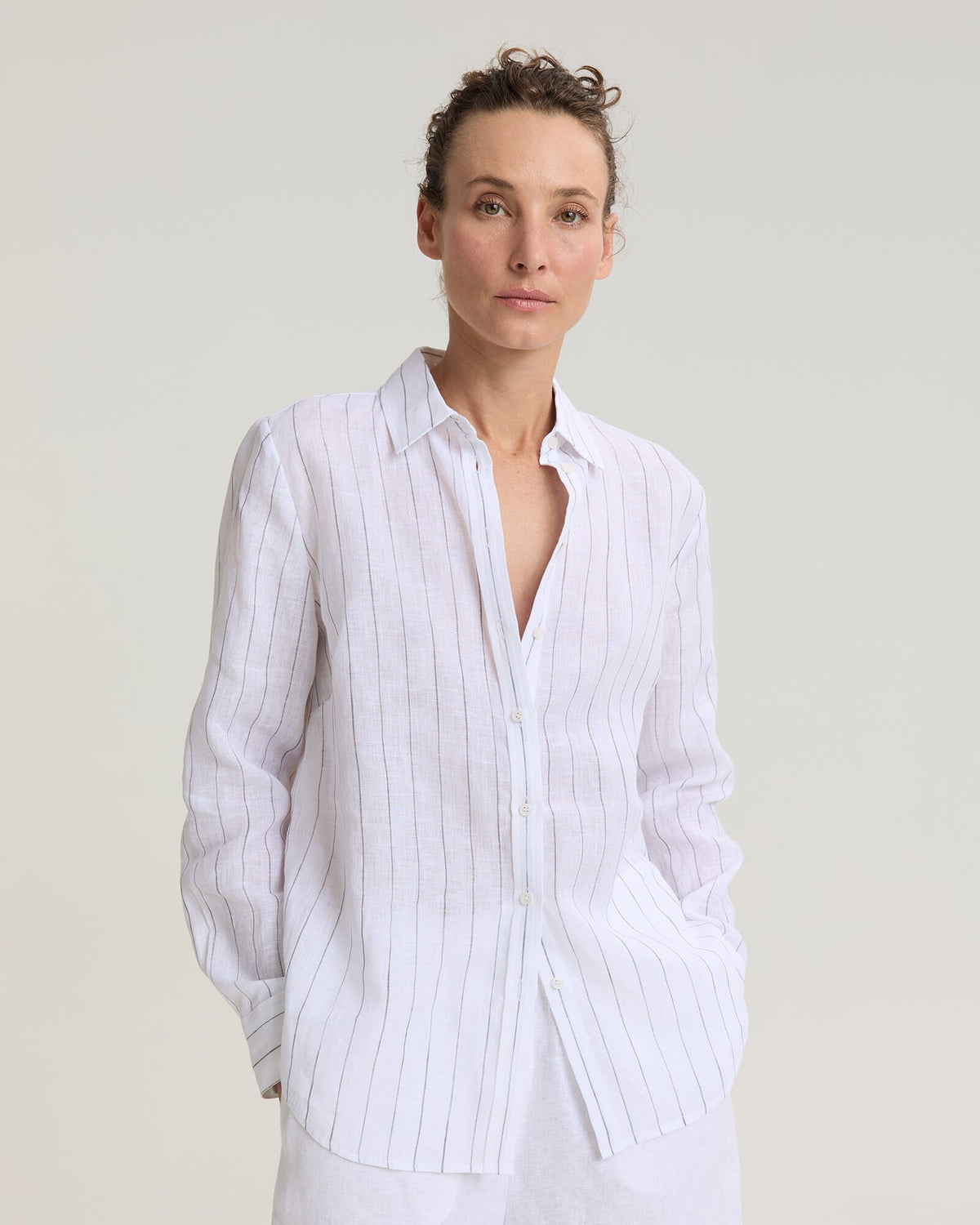Dahlia Stripe Linen Shirt