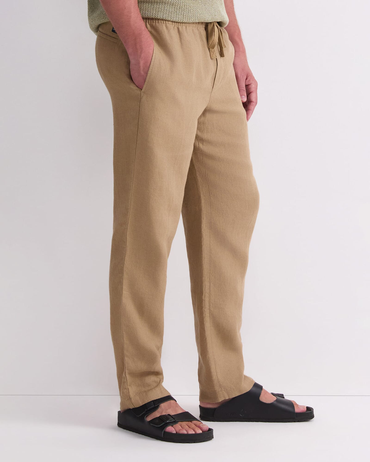 Caffery Yarn-Dyed Linen Pant