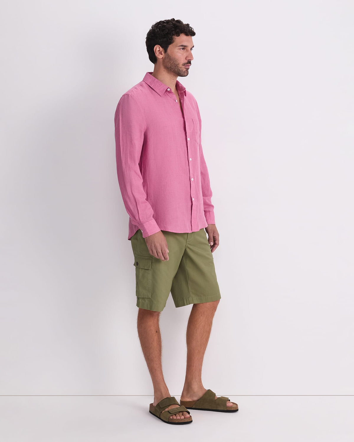 Linen Long Sleeve Delave Shirt