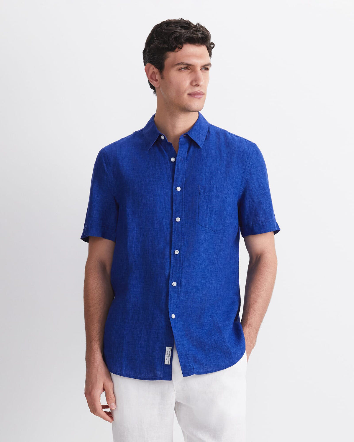 Short Sleeve Delave Linen Shirt