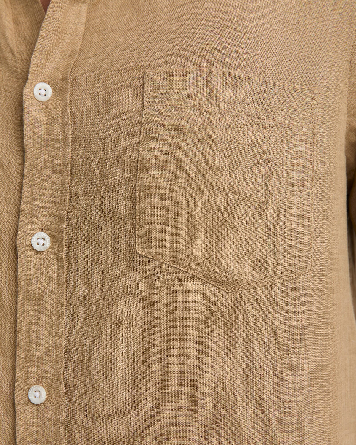 Short Sleeve Delave Linen Shirt