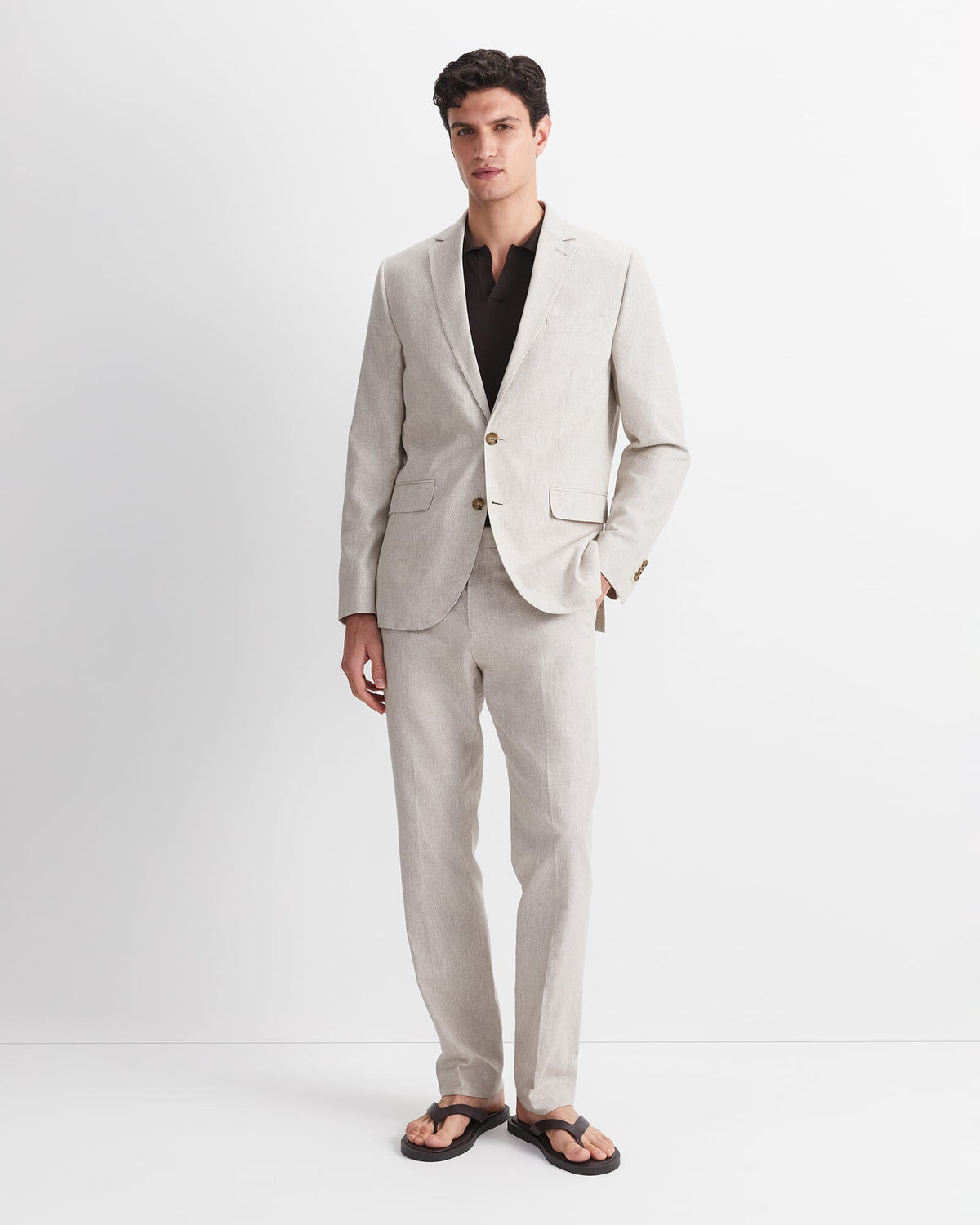 Jeffrey Linen Blend Suit Jacket