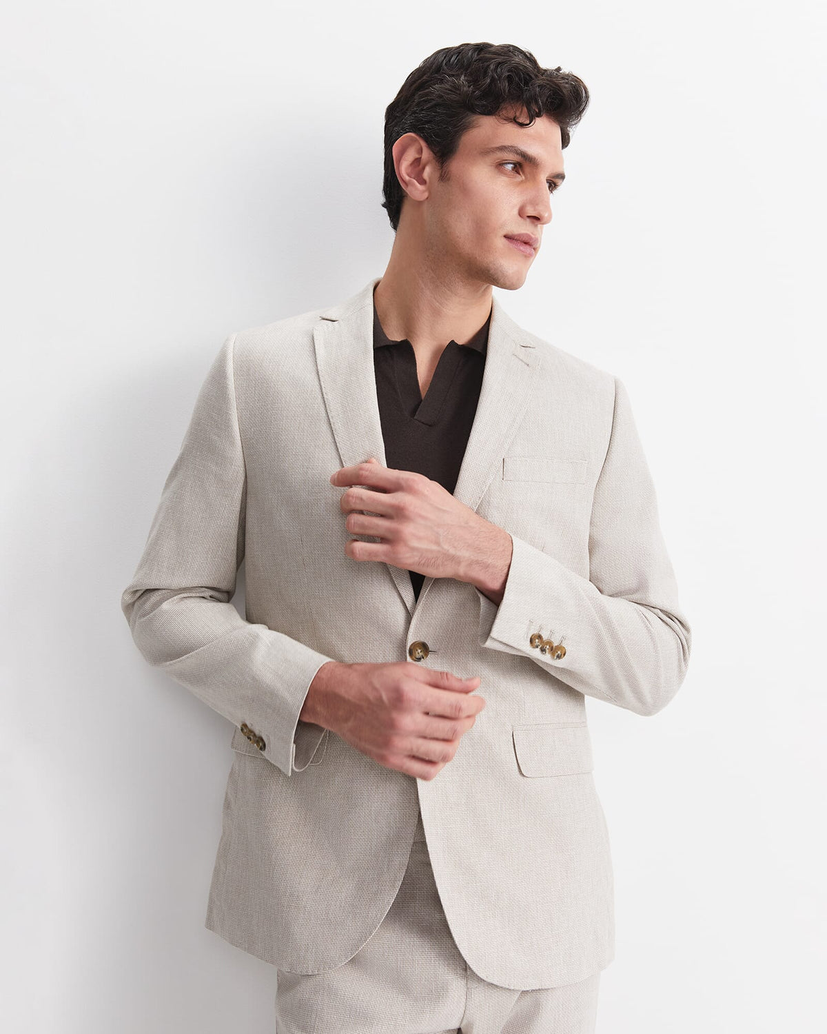 Jeffrey Linen Blend Suit Jacket