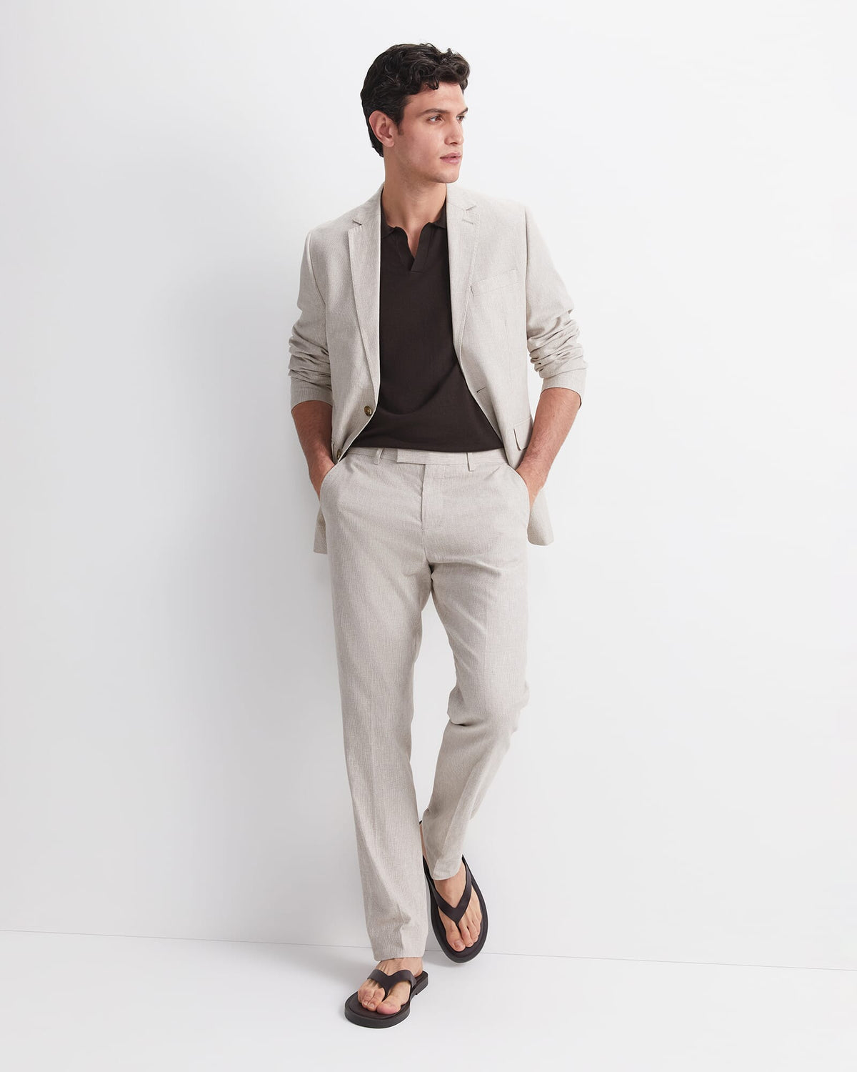Jeffrey Linen Blend Suit Jacket