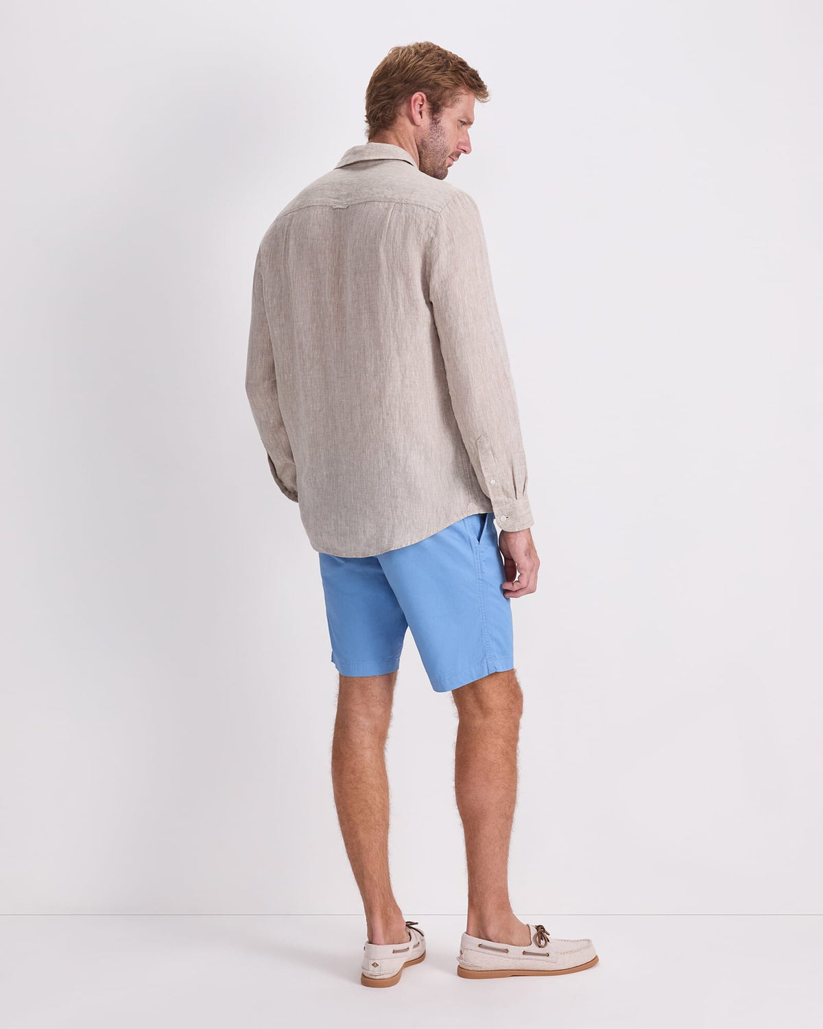 Long Sleeve Linen Yarn-Dyed Shirt