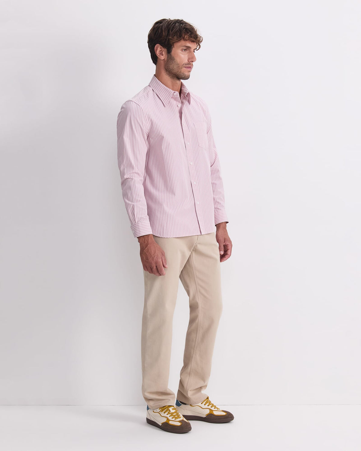 Long Sleeve Stripe Poplin Shirt