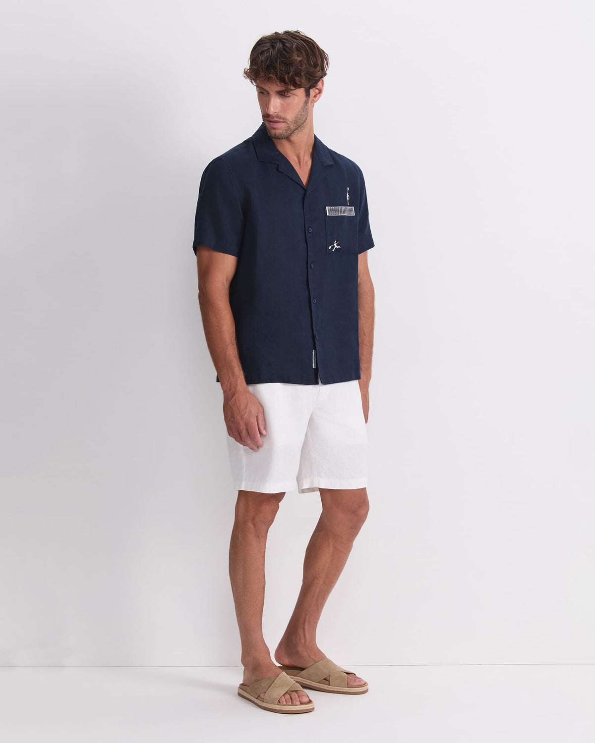 Club Short Sleeve Linen Shirt