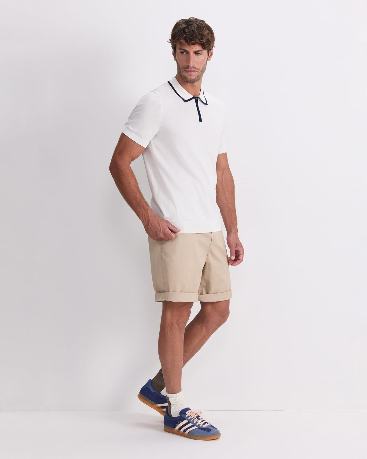 Brookes Quarter Zip Knit Polo