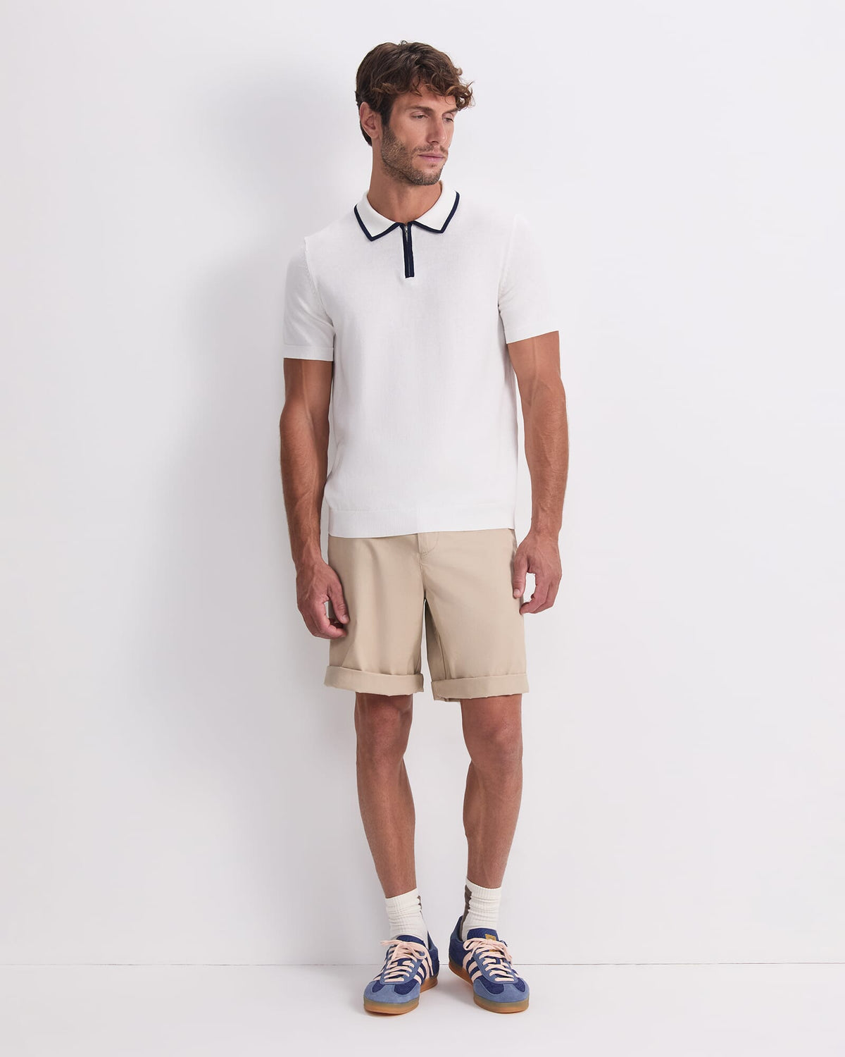 Brookes Quarter Zip Knit Polo