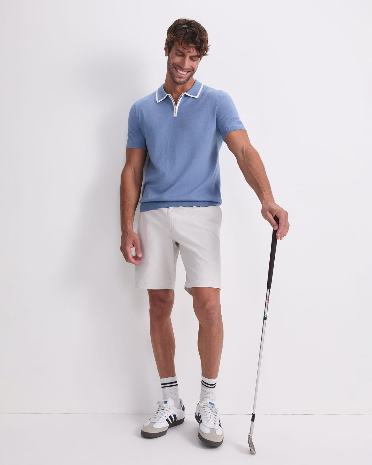 Brookes Quarter Zip Knit Polo