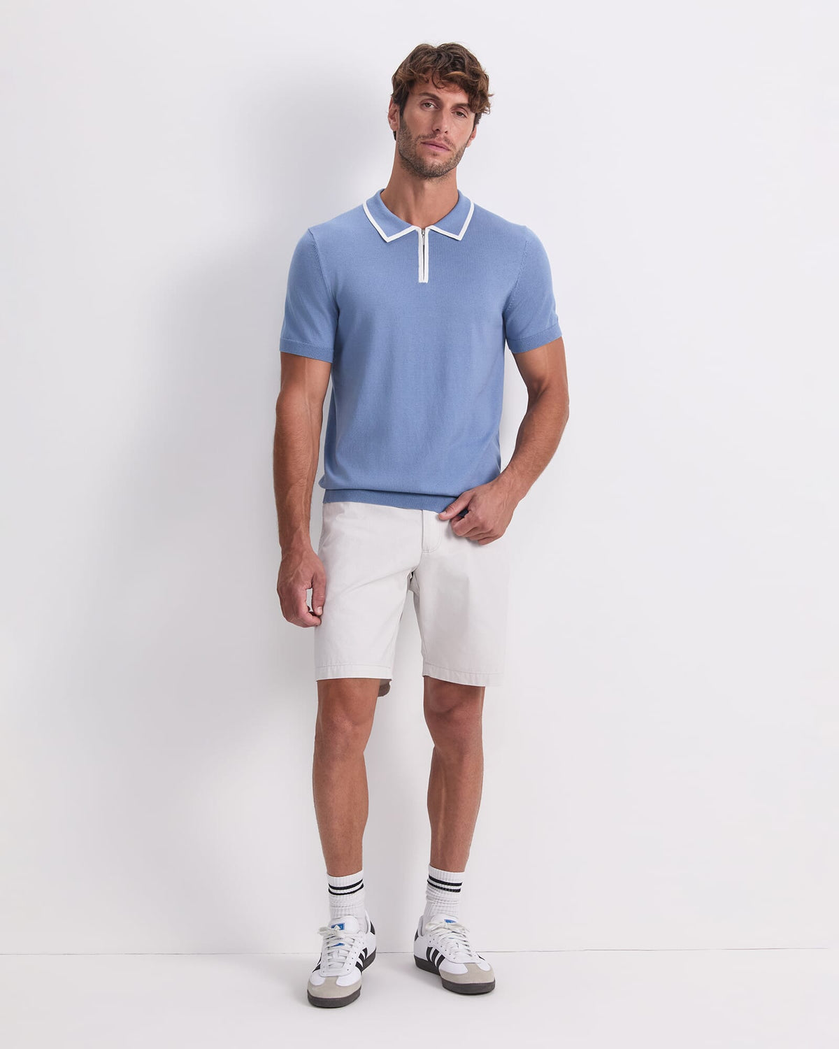 Brookes Quarter Zip Knit Polo