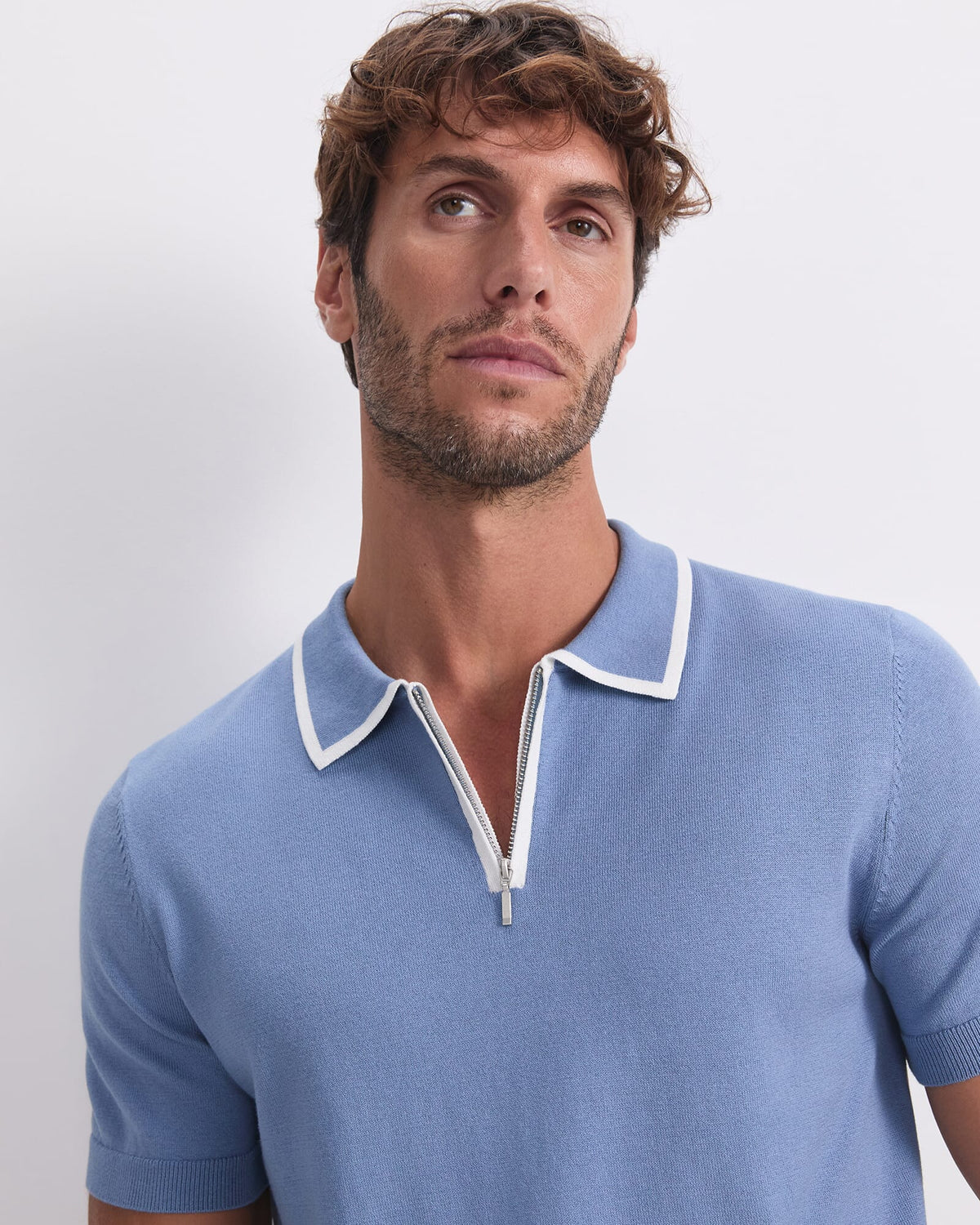 Brookes Quarter Zip Knit Polo