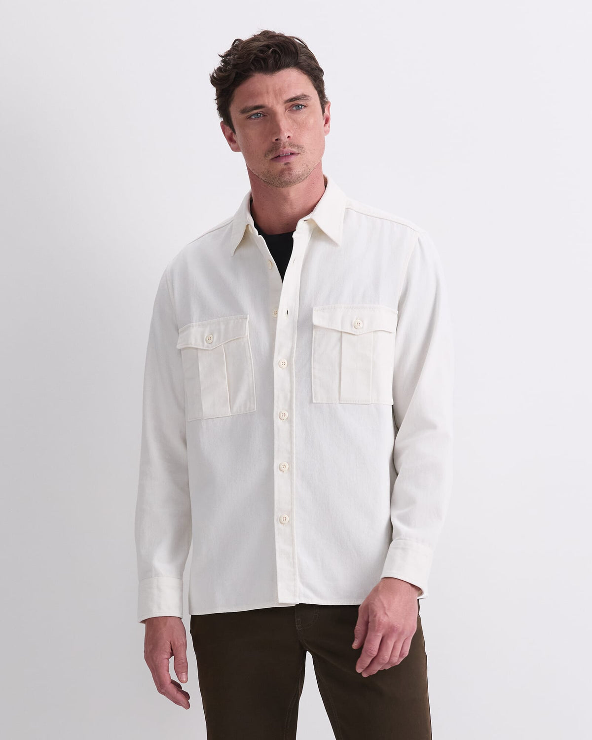 Long Sleeve Double Pocket Overshirt