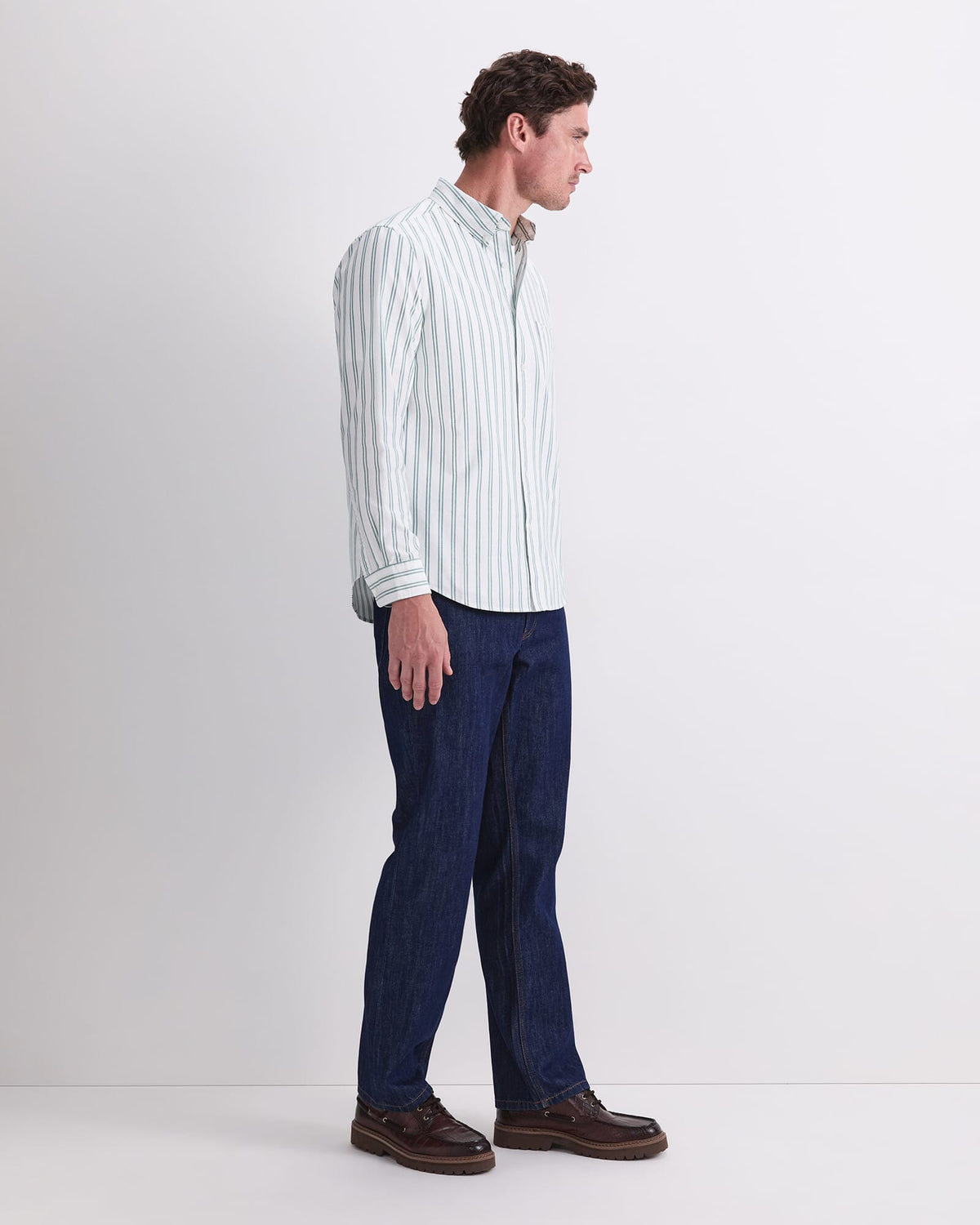 Oxford Long Sleeve Stripe Shirt