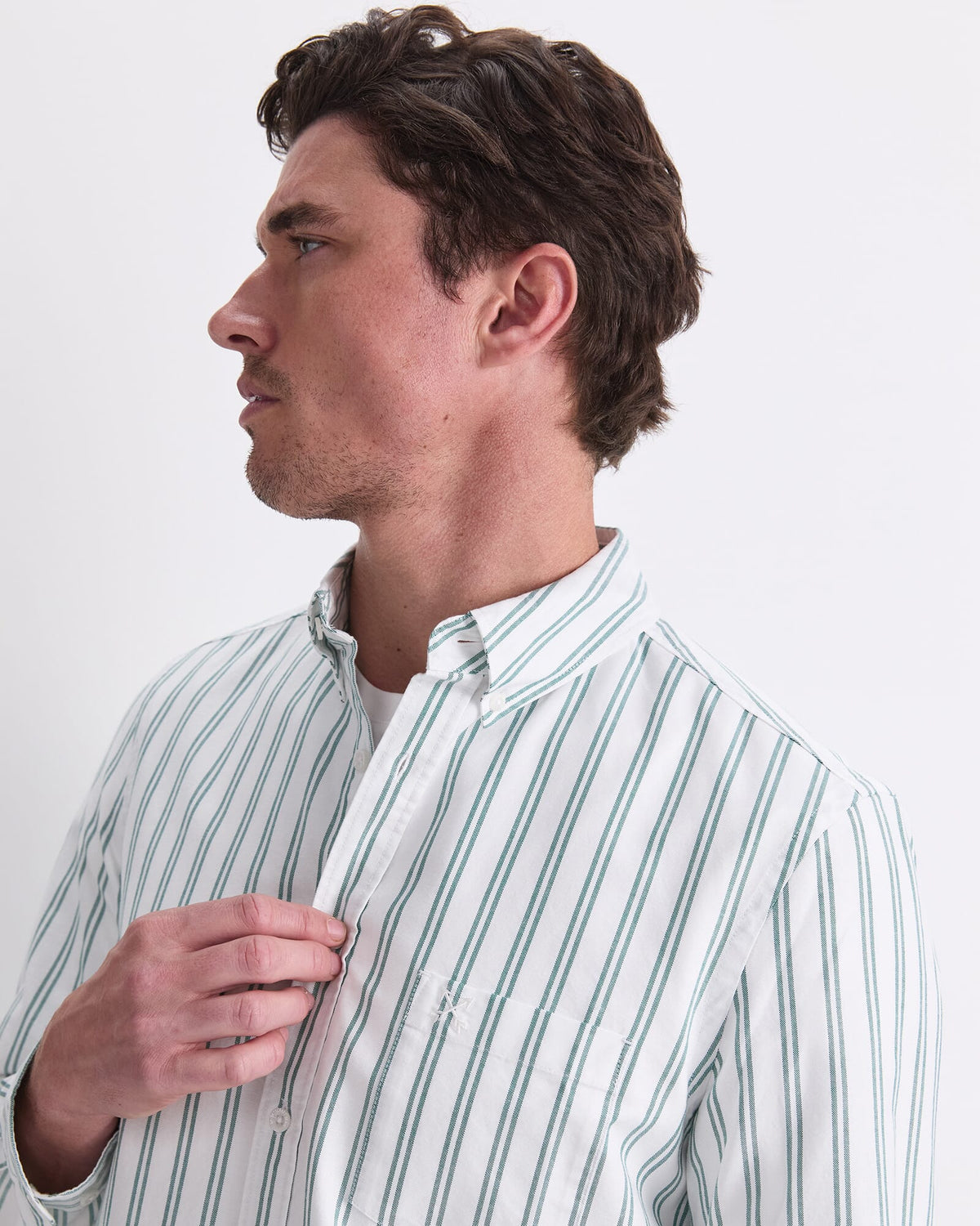 Oxford Long Sleeve Stripe Shirt