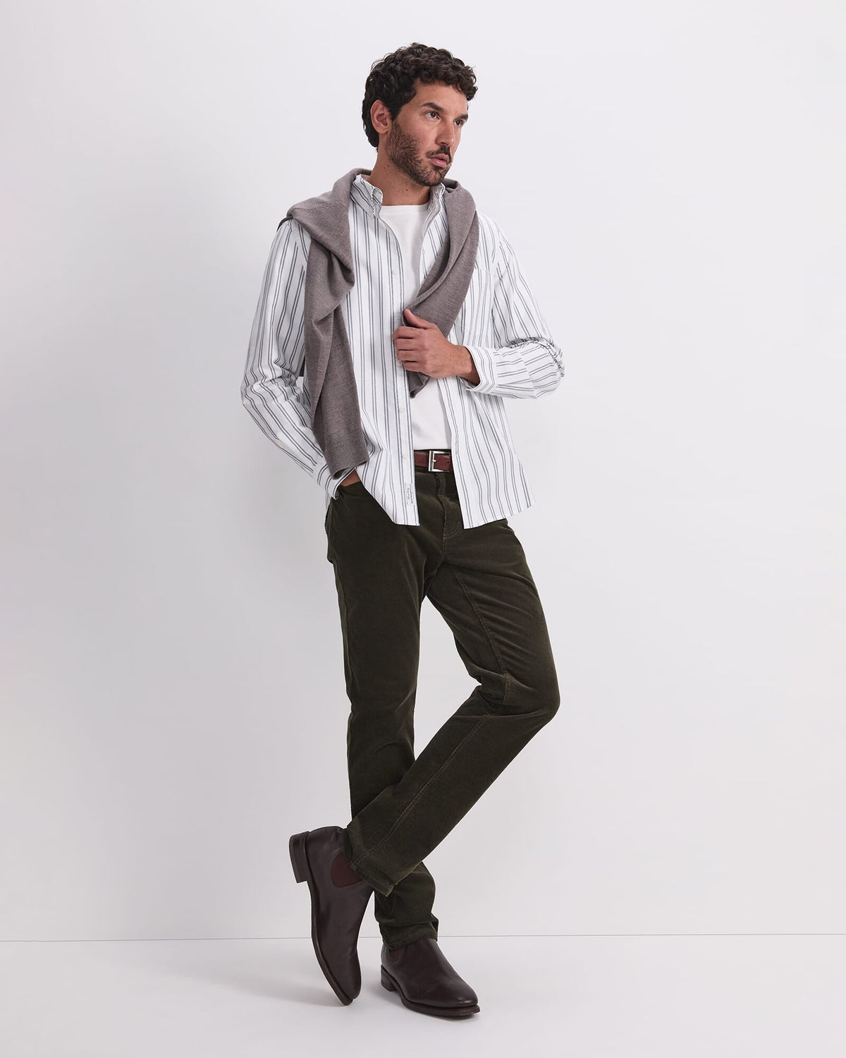 Oxford Long Sleeve Stripe Shirt