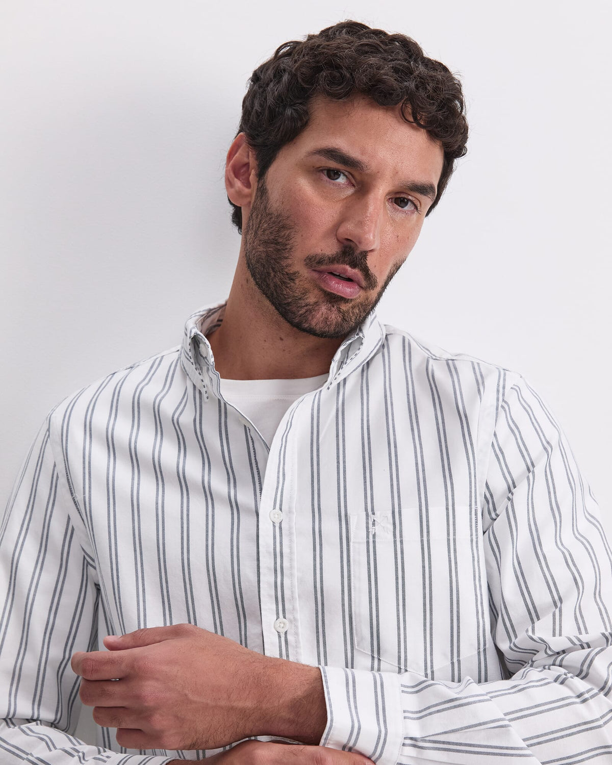 Oxford Long Sleeve Stripe Shirt