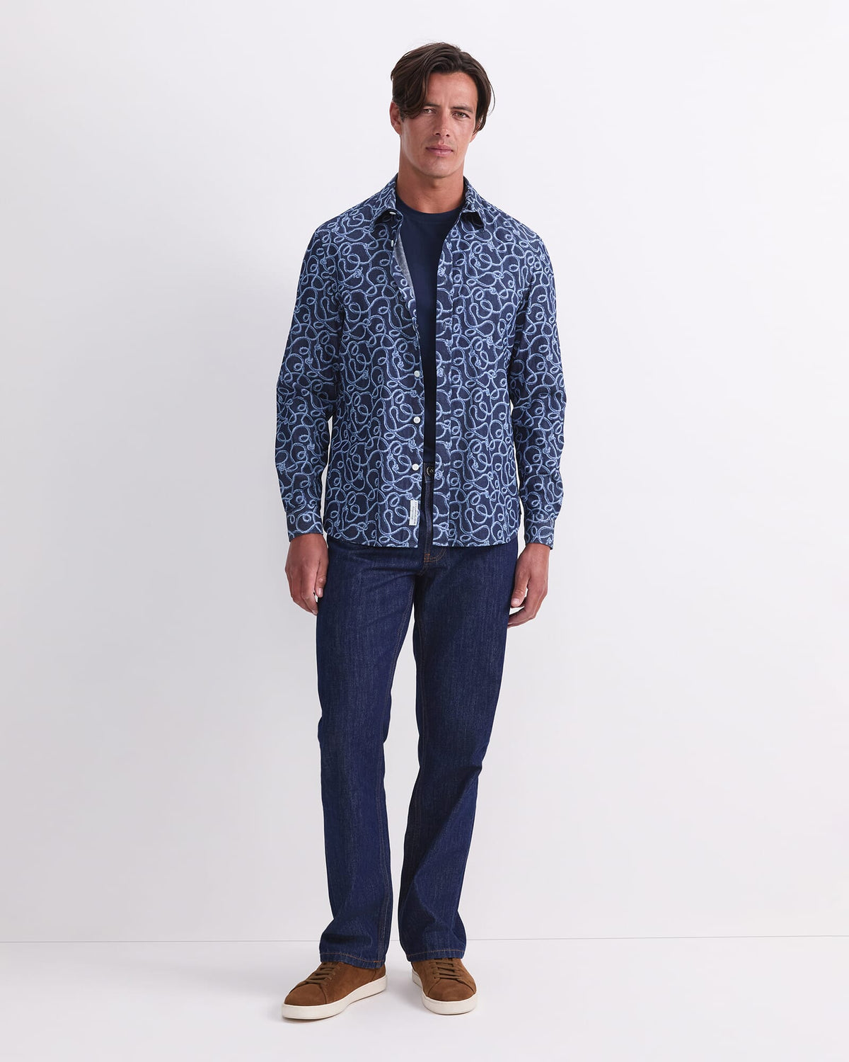 Rope Long Sleeve Print Shirt