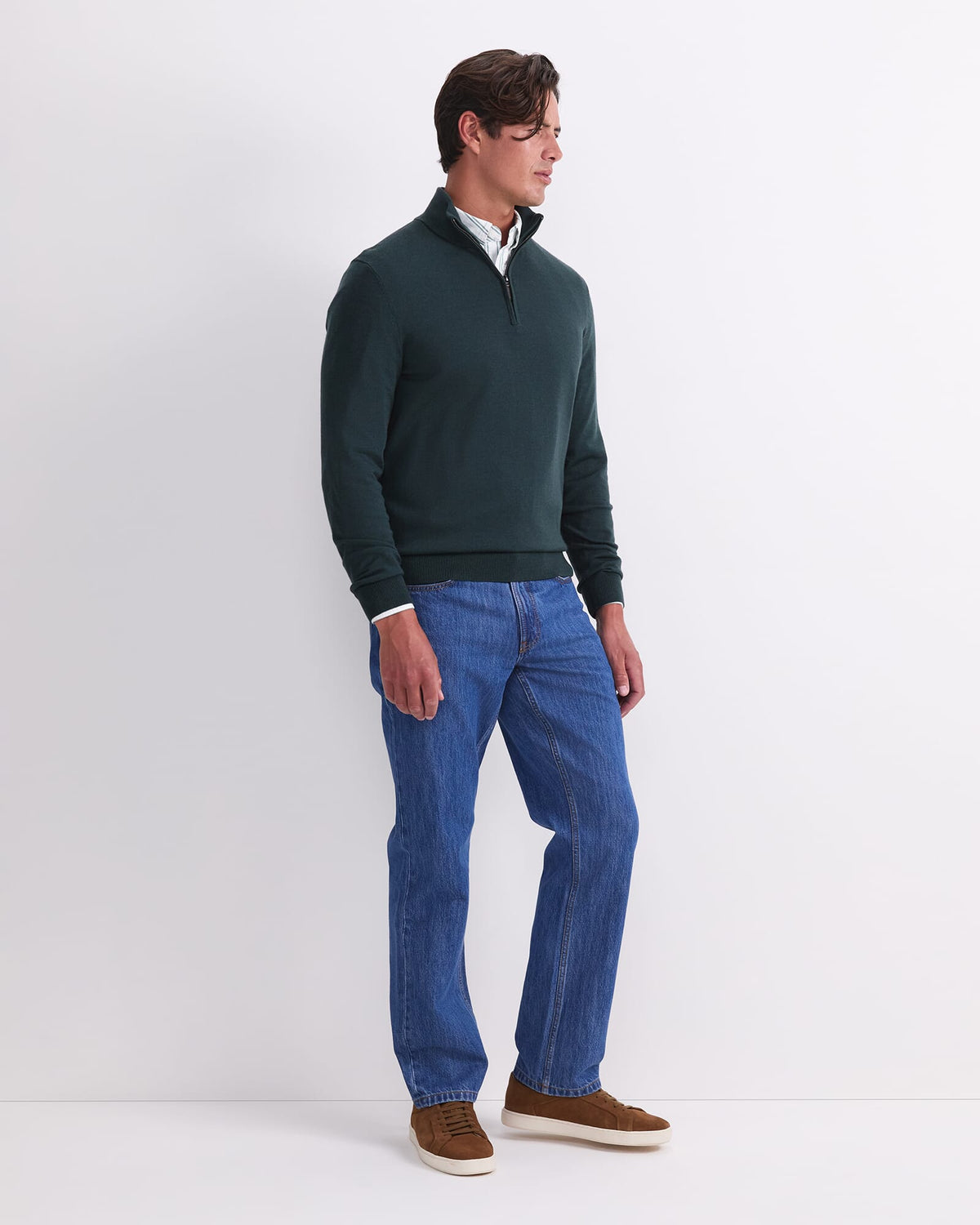 Merino Quarter Zip Knit