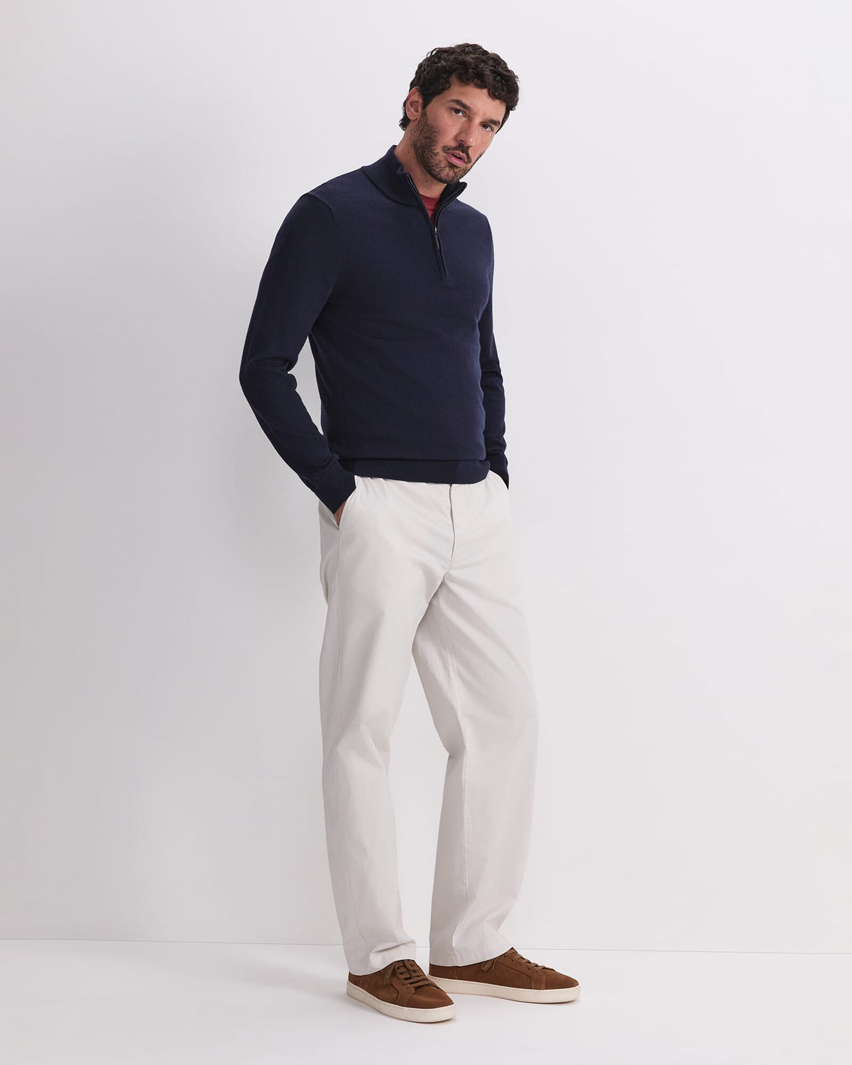 Merino Quarter Zip Knit