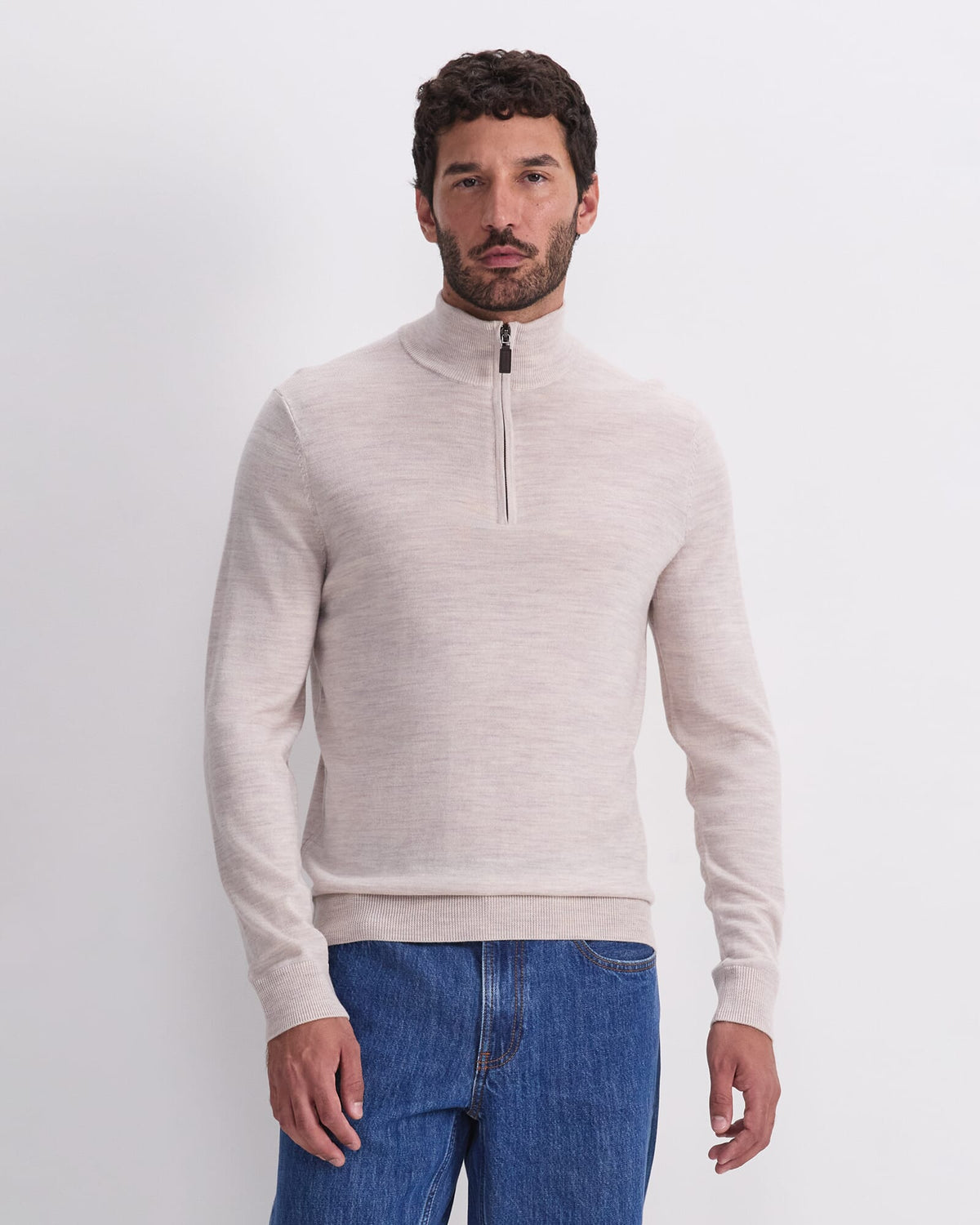 Merino Quarter Zip Knit