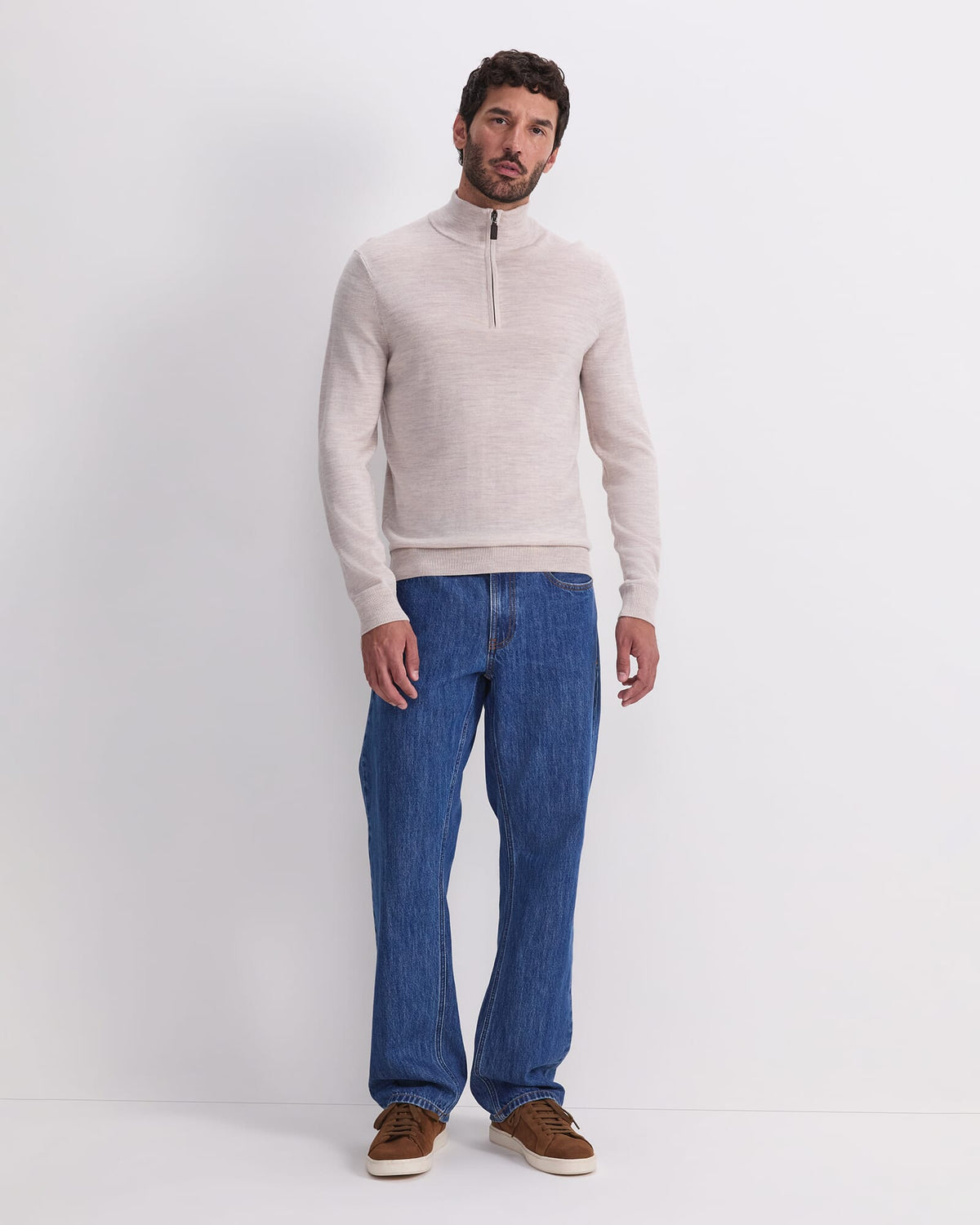 Merino Quarter Zip Knit