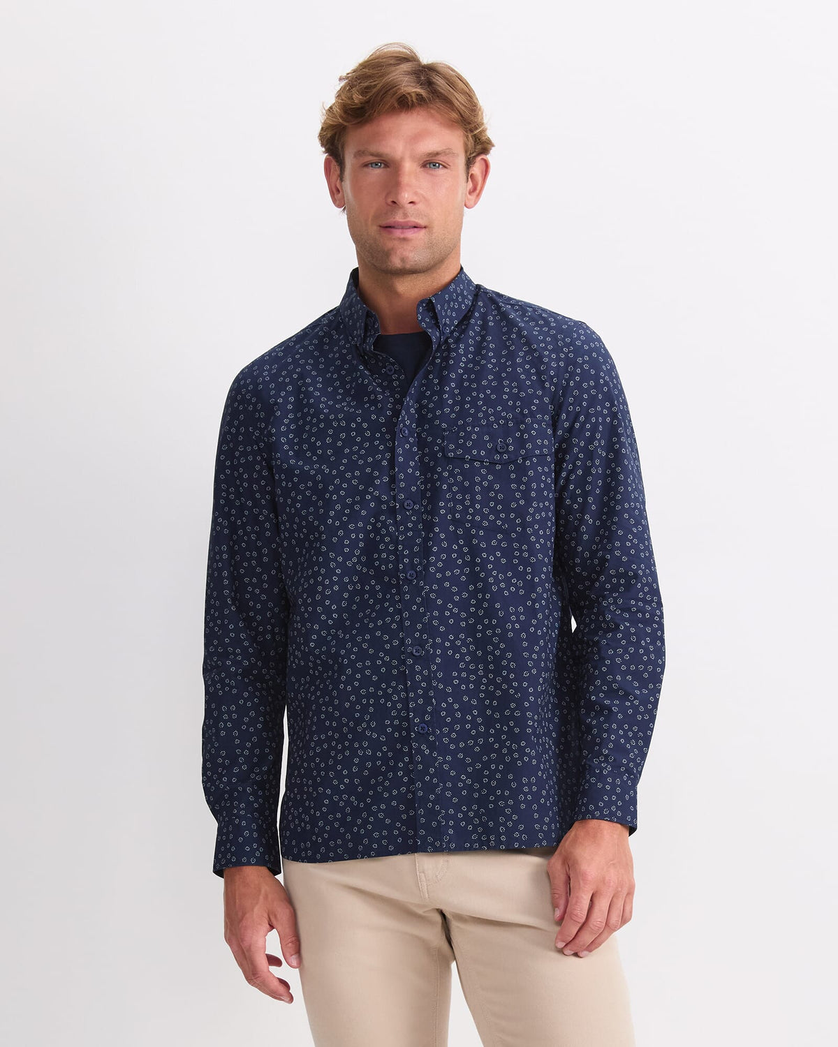 Long Sleeve Wyatt Printed Shirt